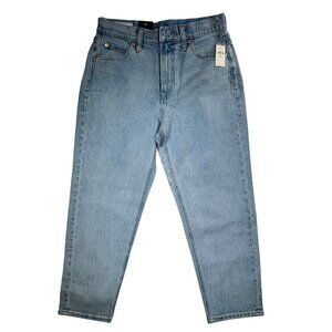 GAP Women's Light Blue Tapered High-Rise Low Stretched StraightLeg Jeans Size 28